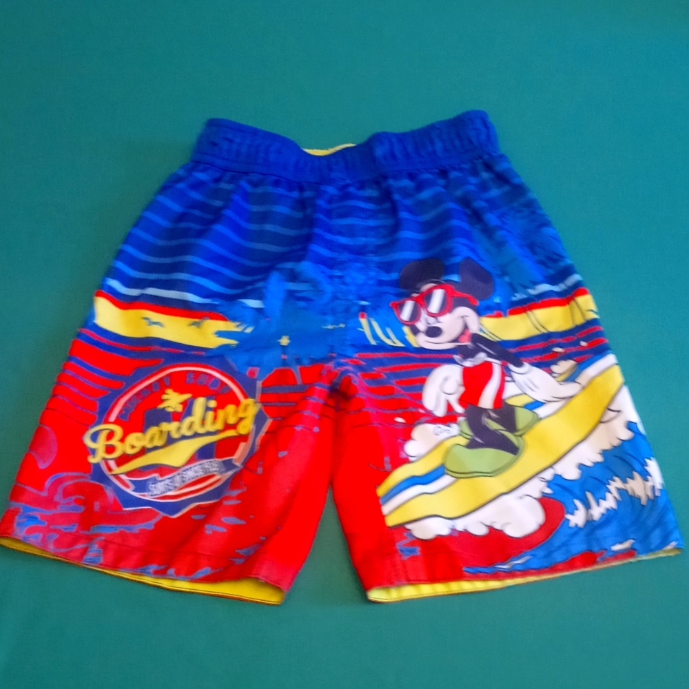 Disney Kids Swim Trunks Size 5T Mickey Mouse Surfing